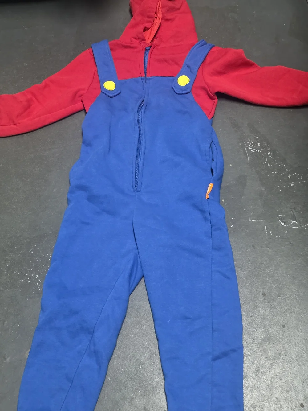 Kids Mario Bro  Jumper Costume with Hood